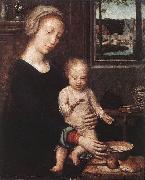 DAVID, Gerard Madonna and Child with the Milk Soup dgw USA oil painting artist